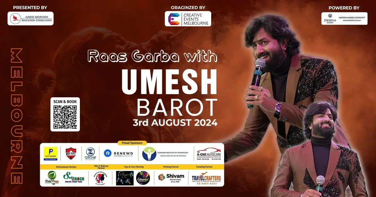 Raas Garba With Umesh Barot 2024 in Melbourne